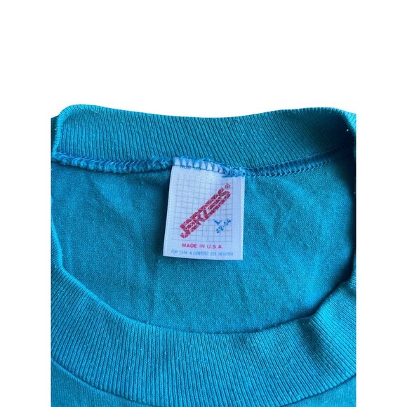 Harley Davidson The Classic Motorcycling T-Shirt Blue Vintage 1985 Jerzees Large - Picture 2 of 7